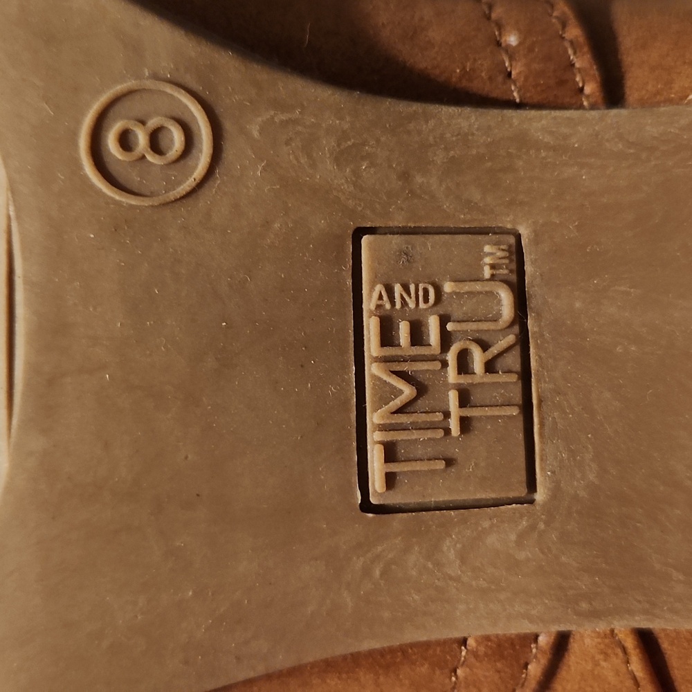 Time and True Women's Western Slouch Ankle Boots size 8 - Picture 6 of 9